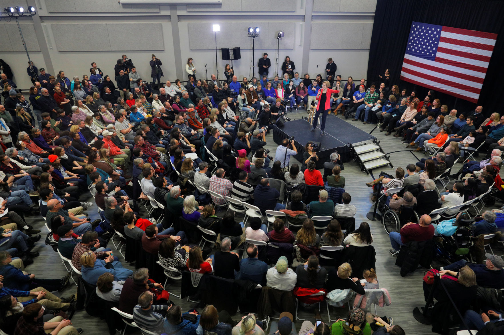 Potential 2020 Democratic presidential candidate Warren speaks in Manchester